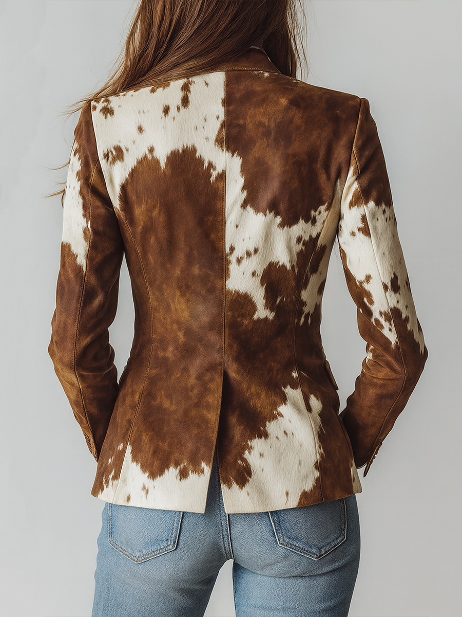 Hanna | Getailleerde Blazer met Vlekprint