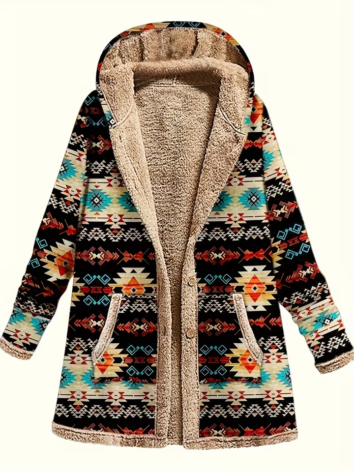 Albertje | Gevoerde Aztec Jas met Capuchon