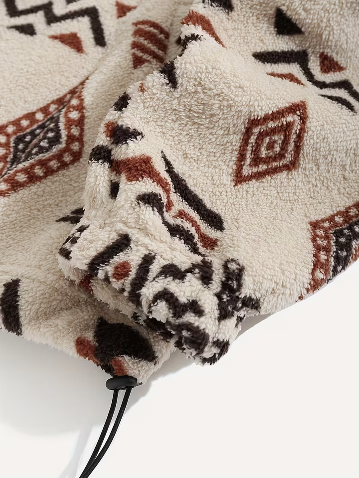 Sandra | Warme Bomber met Etnische Print