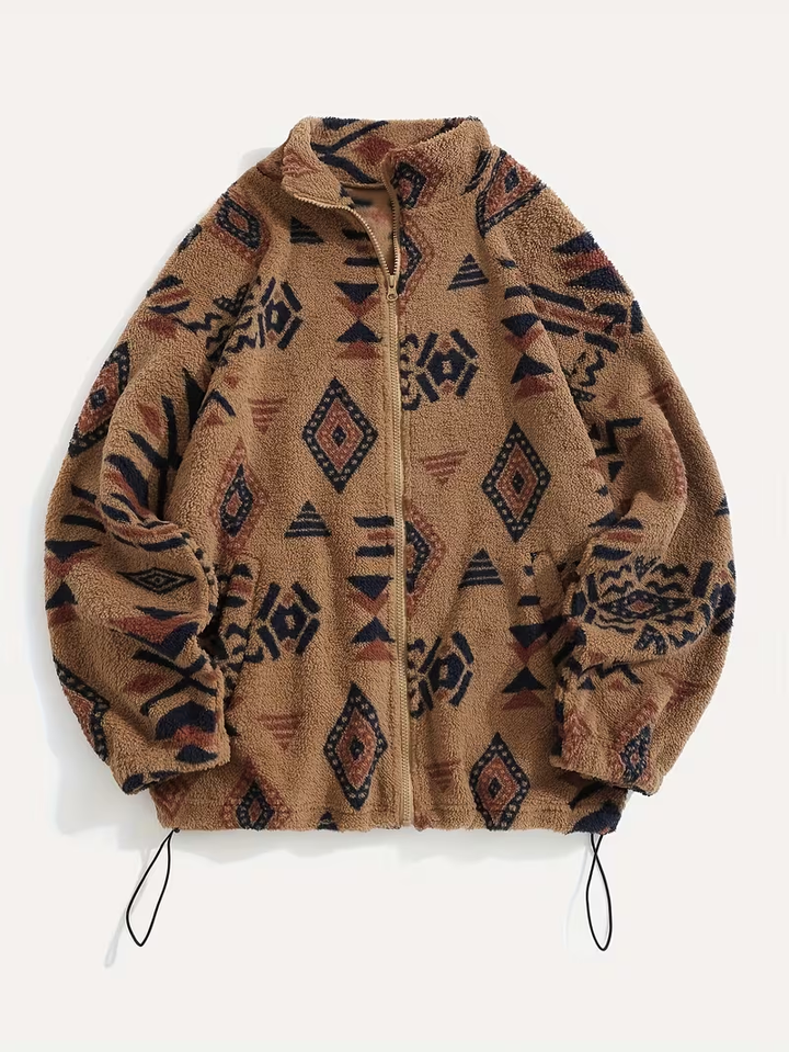 Toos | Warme Bomber met Aztekendessin
