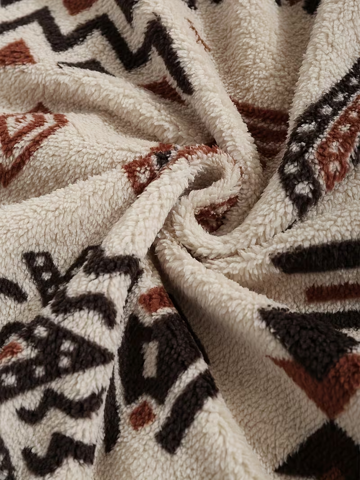 Iris | Half-Zip Trui met Grafisch Motief