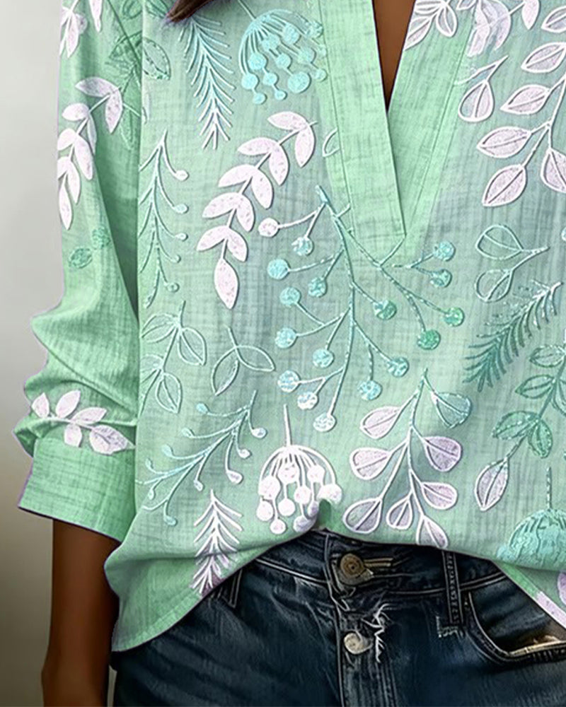 Annechien | Blouse met Botanische Print