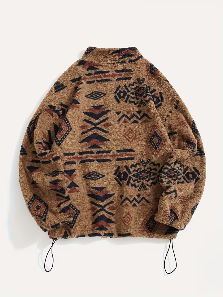 Toos | Warme Bomber met Aztekendessin