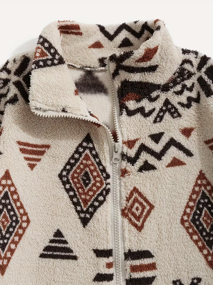 Puck | Warme Ritsjack met Aztekenprint