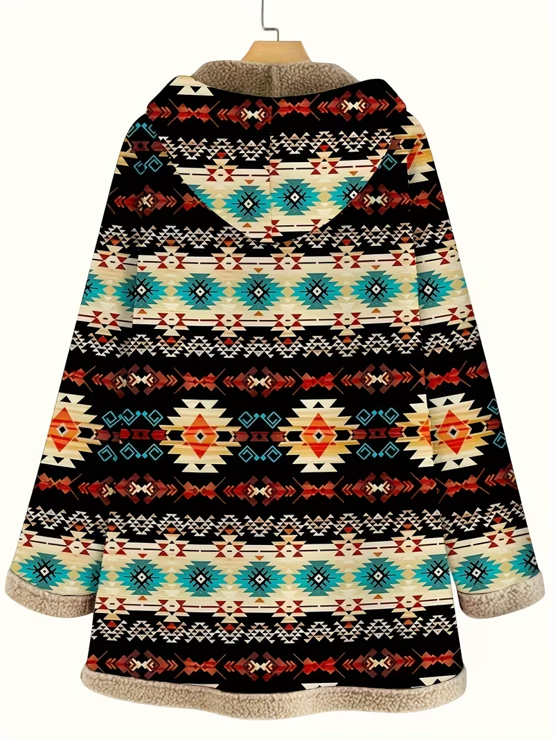 Albertje | Gevoerde Aztec Jas met Capuchon