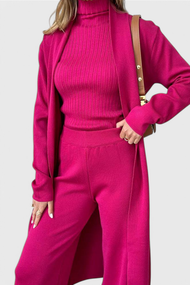 Elke | Elegante Driedelige Gebreide Set