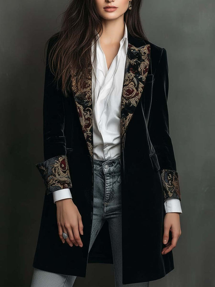Reina | Verfijnde Blazer met Barokprint