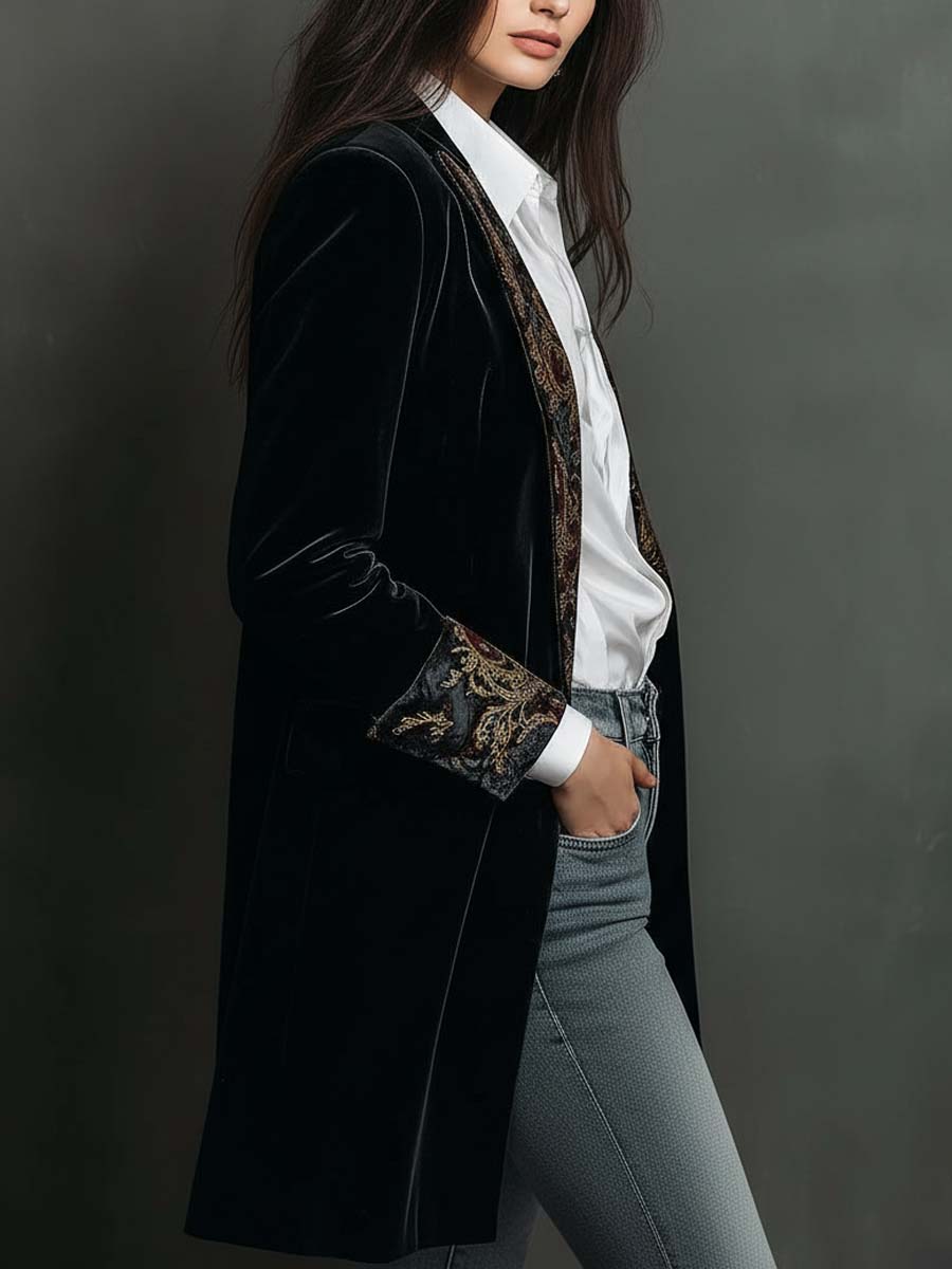 Reina | Verfijnde Blazer met Barokprint