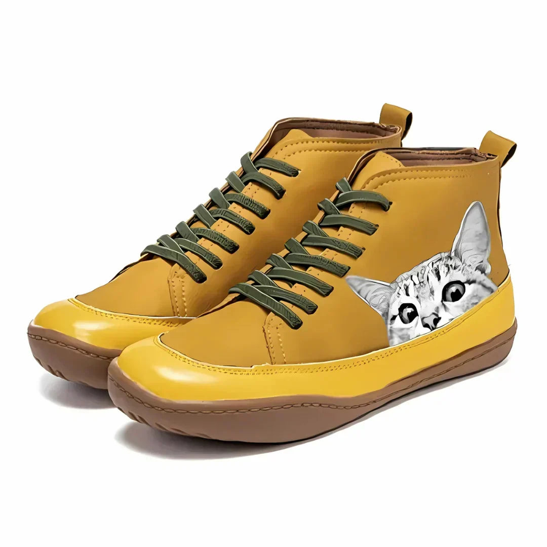 Esther | Comfortabele Kattenprint Sneakers