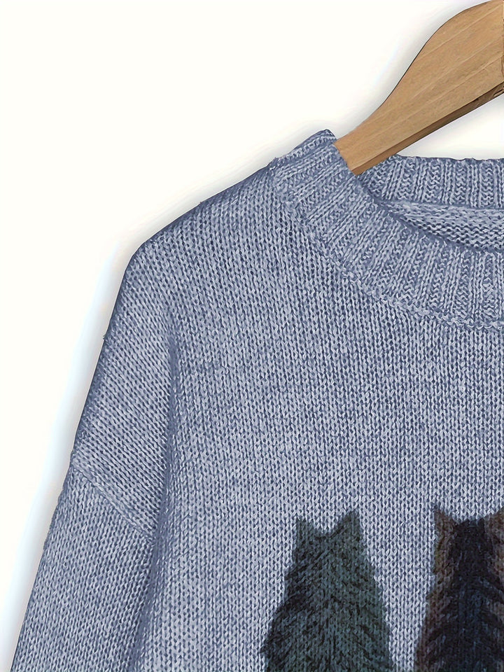 Bep | Losse Kattenprint Trui
