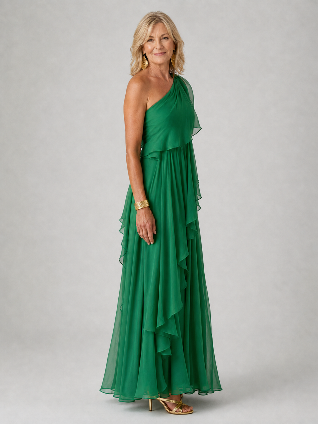 Femia | Elegante One-Shoulder Maxi-jurk