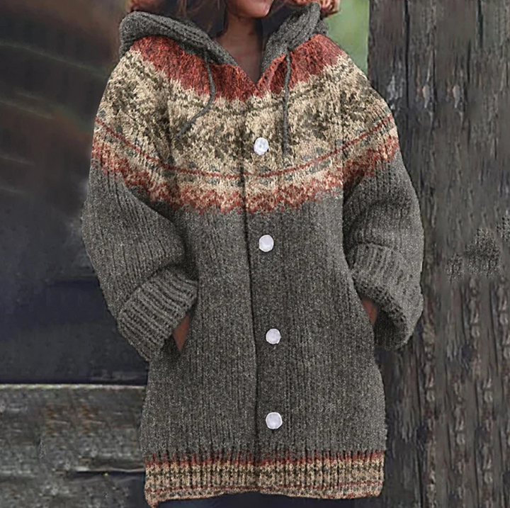 Thea | Warm Gebreid Vest met Capuchon