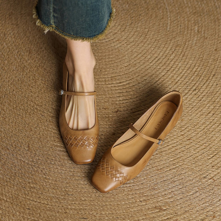 Diny | Elegante Vierkante Bandschoenen