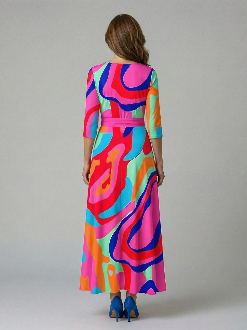 Josina | Bloemenprint Overslag Maxi-jurk