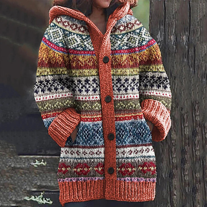 Sanne | Warm Omslag Vest met Capuchon