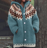 Tjitske | Warm Gebreid Vest met Capuchon