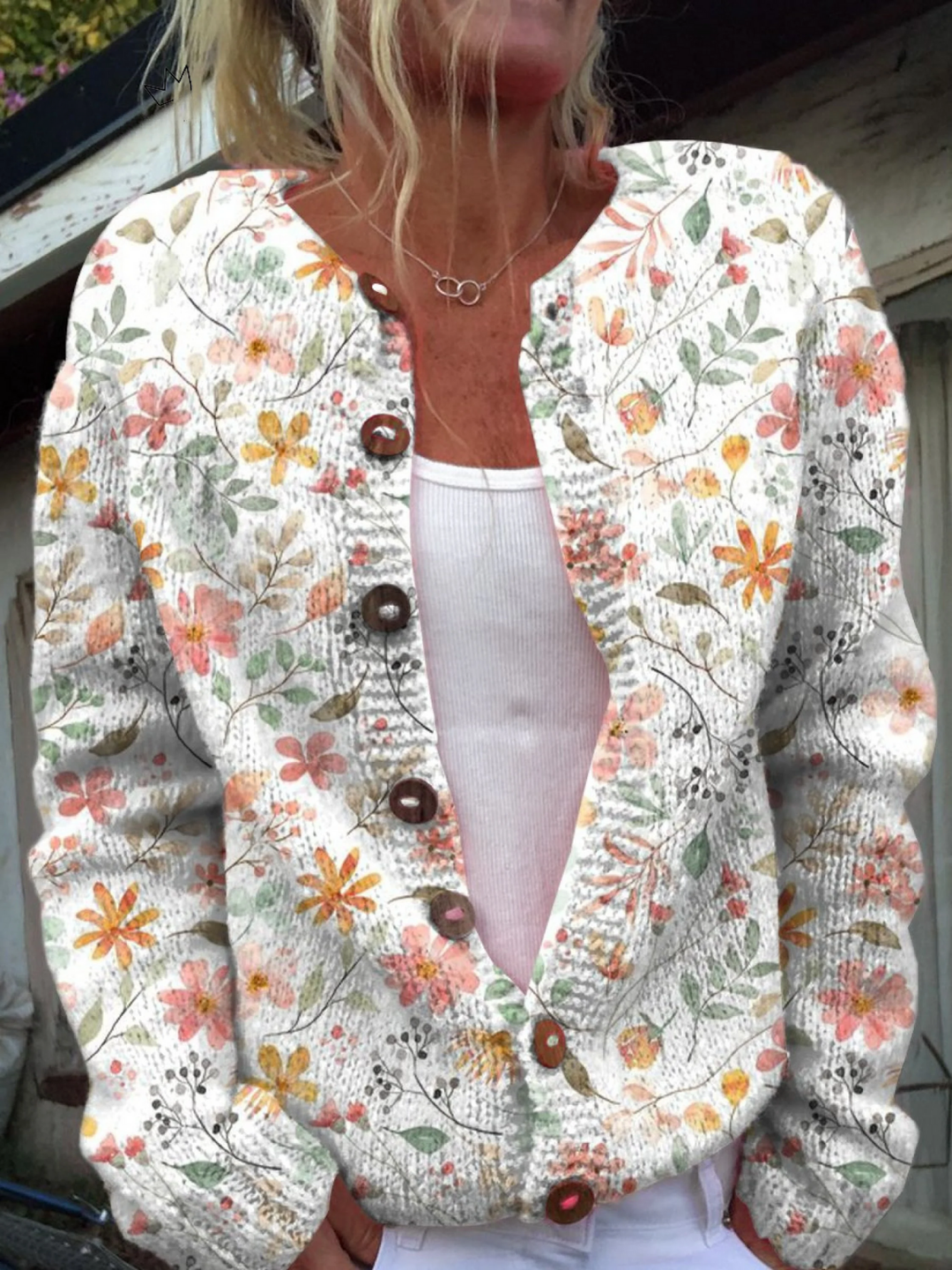 Elske | Bloemrijk Gebreid Vest