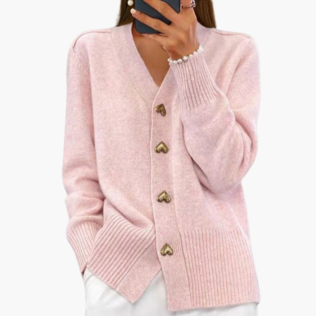 Wendela | Elegant Vest met Hartjesknopen