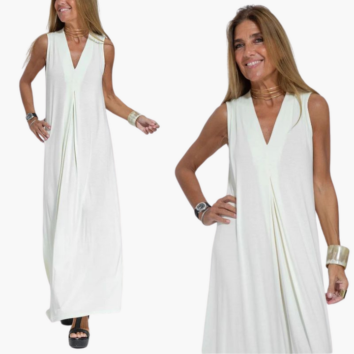 Jannetje | Elegante Mouwloze Maxijurk