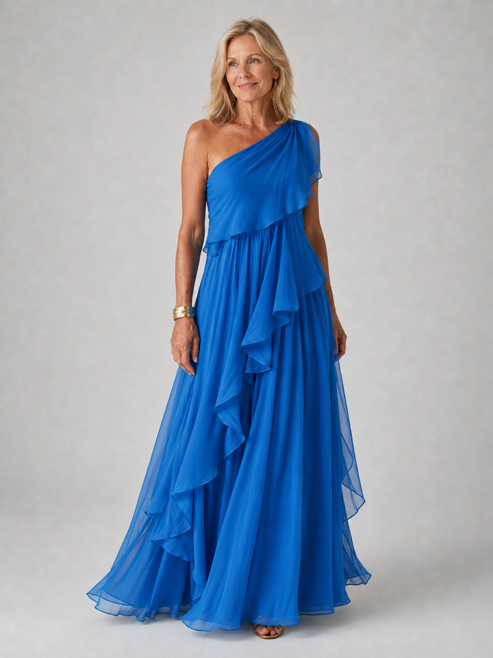 Femia | Elegante One-Shoulder Maxi-jurk
