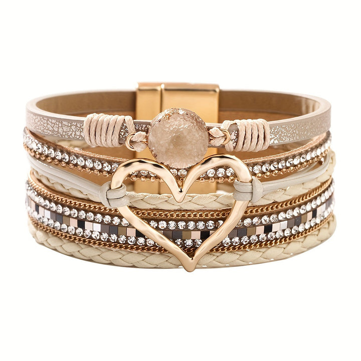 Britt | Bohemian Meerlaags Hart Armband