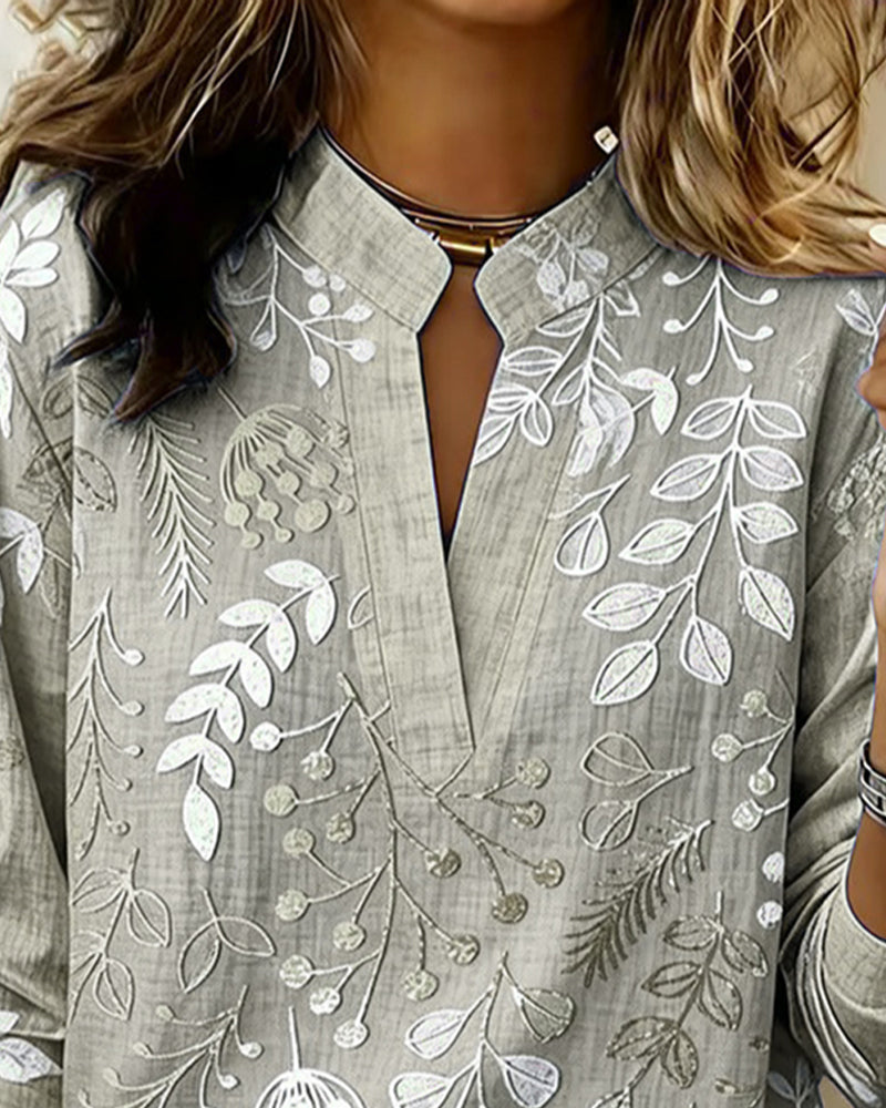 Annechien | Blouse met Botanische Print