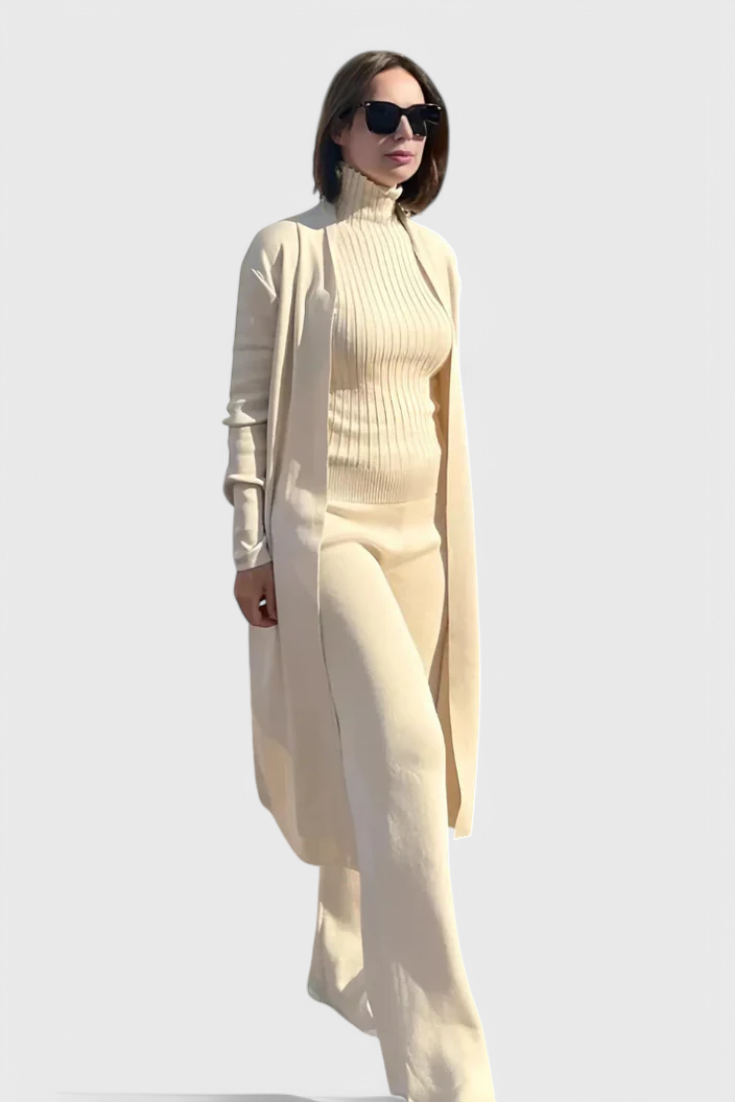 Elke | Elegante Driedelige Gebreide Set
