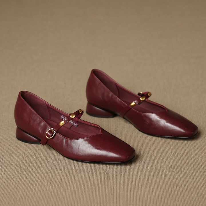Jet | Klassieke Bandschoenen met Blokhak