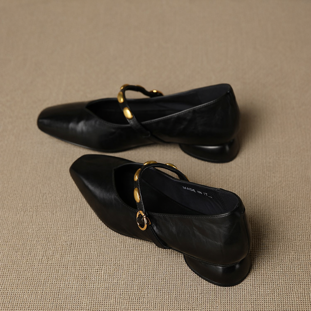 Jet | Klassieke Bandschoenen met Blokhak