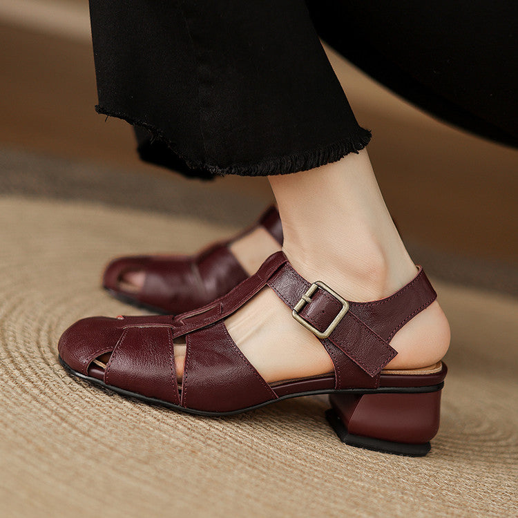 Lobke | Verfijnde Sandalen met Blokhak
