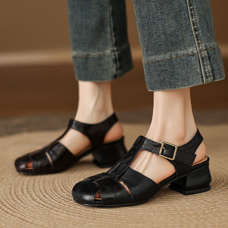Lobke | Verfijnde Sandalen met Blokhak