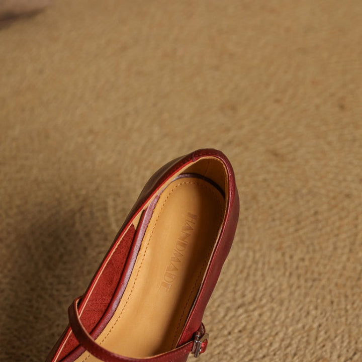 Diny | Elegante Vierkante Bandschoenen