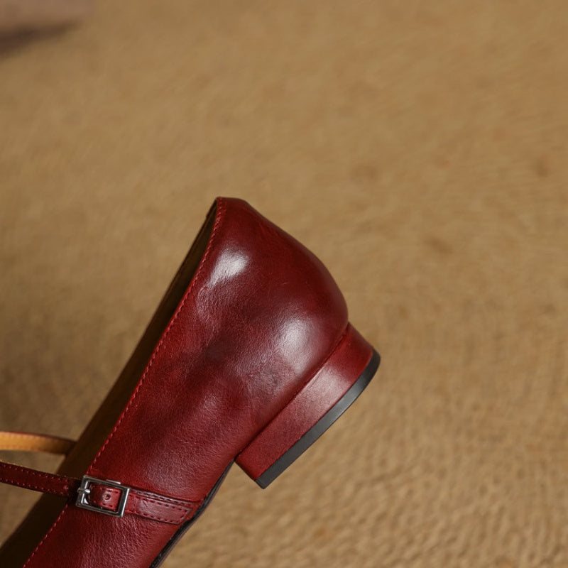 Diny | Elegante Vierkante Bandschoenen
