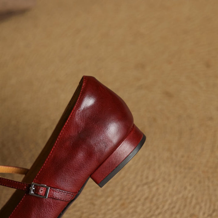 Diny | Elegante Vierkante Bandschoenen