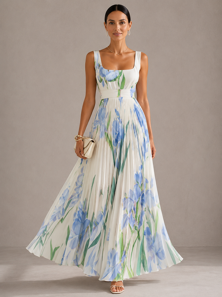 Ellis | Sierlijke Maxi-jurk met Bloemenprint