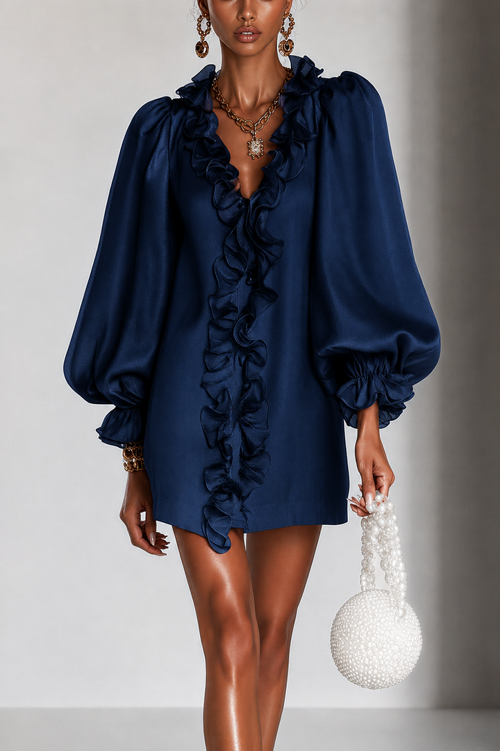 Jildou | Verfijnde Ruche Mini-jurk