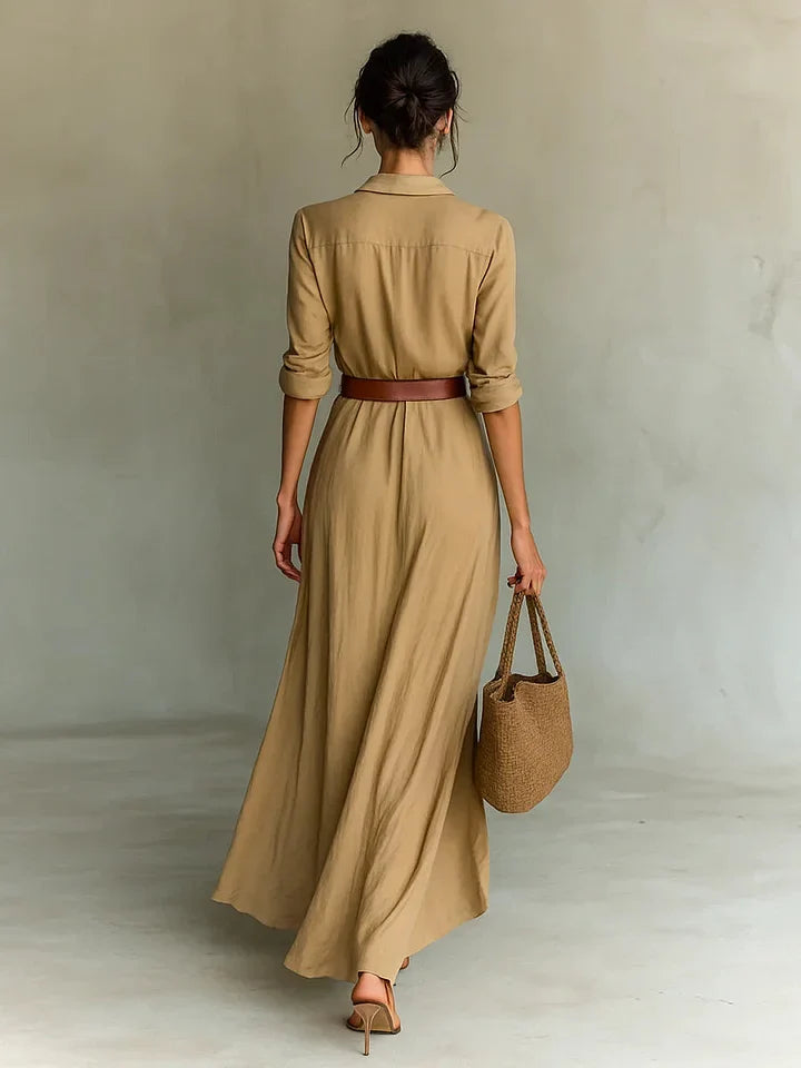 Nicolette | Getailleerde Wikkelmaxi-jurk