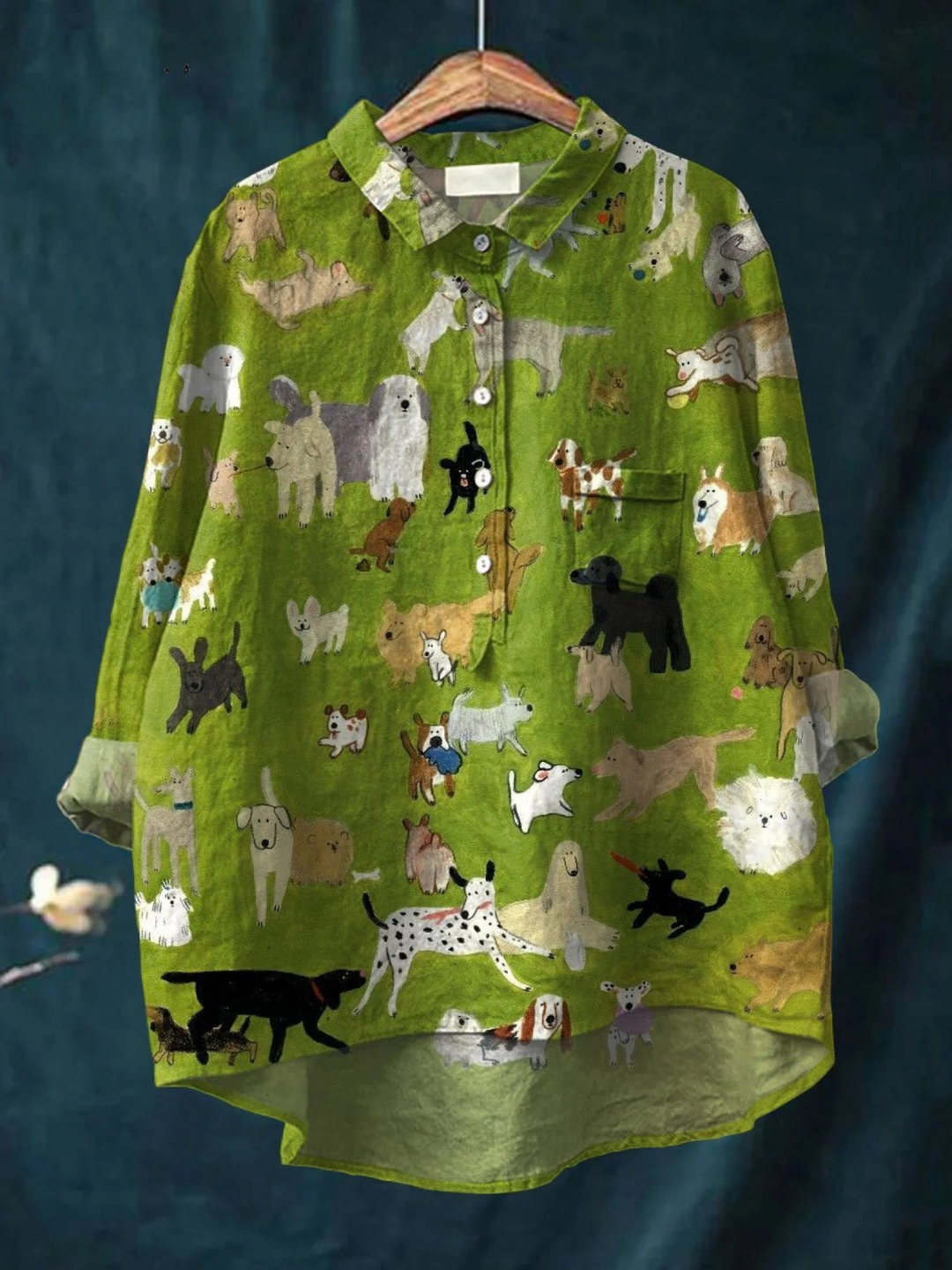 Dieke | Vrolijke Blouse met Hondenprint