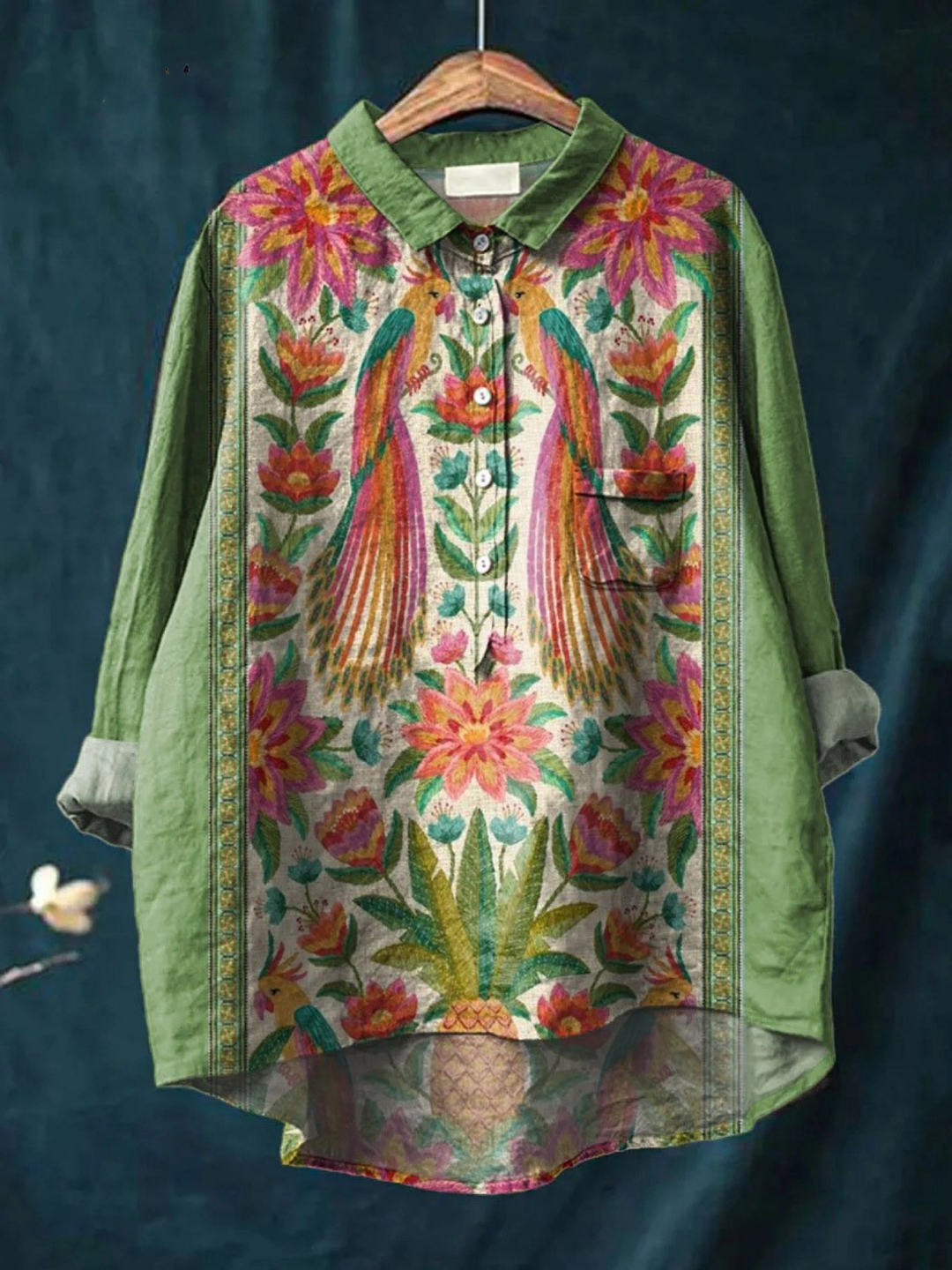 Lenie | Kleurrijke Bloesem Blouse