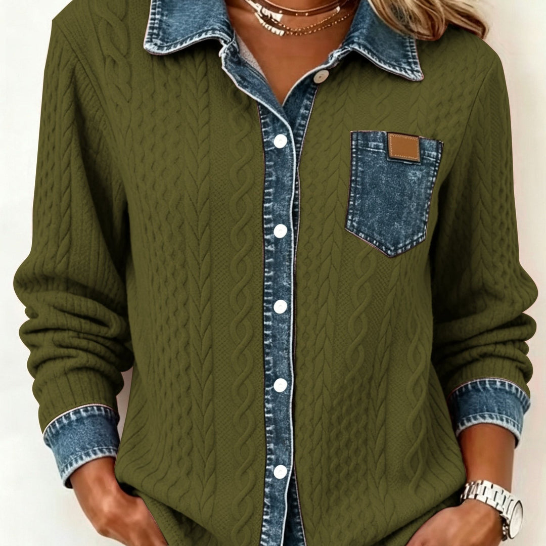 Greta | Verfijnd Vest met Contrastdetails