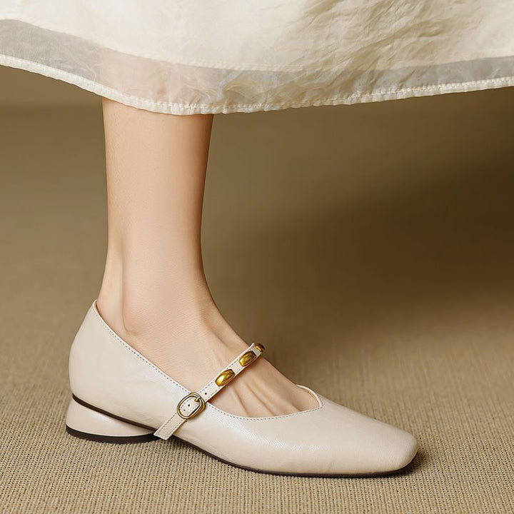Jet | Klassieke Bandschoenen met Blokhak