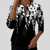 Marjolijn | Bloemenprint Top met Rits