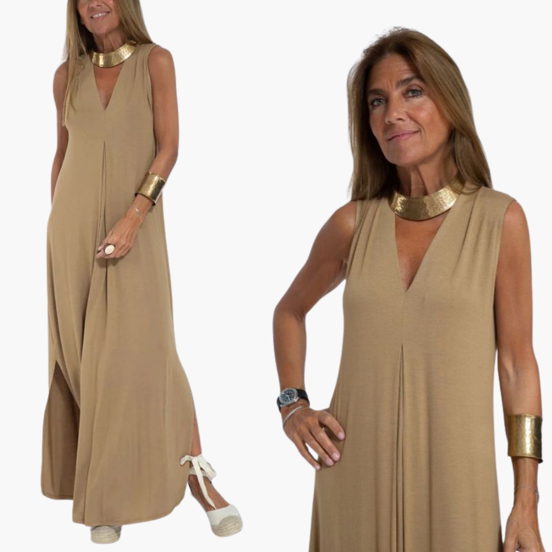Jannetje | Elegante Mouwloze Maxijurk