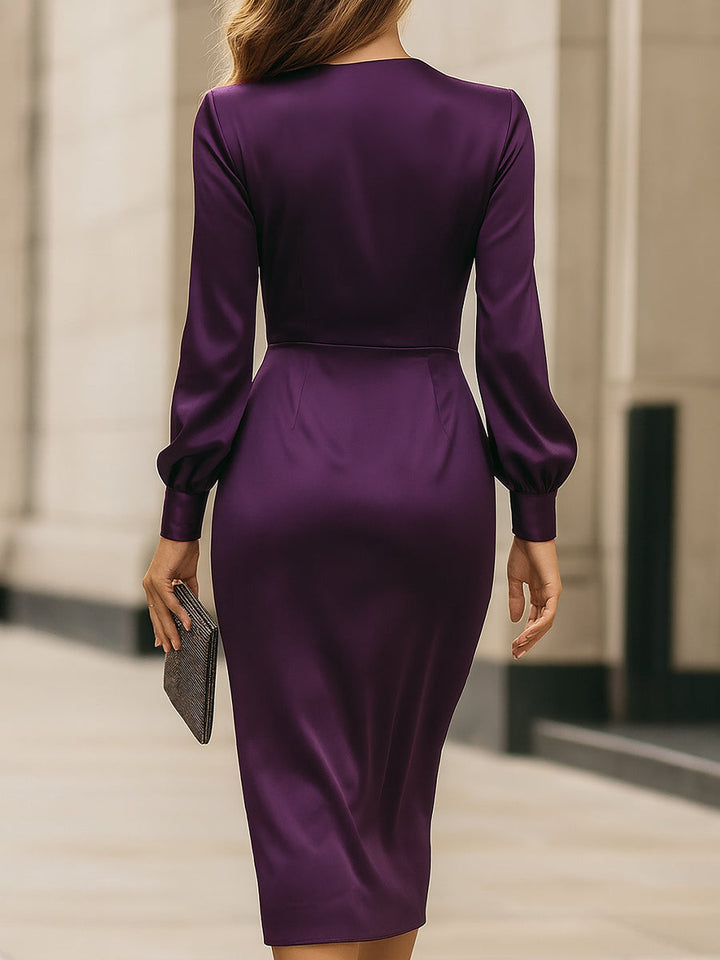 Charlotte | Elegante Overslag Midi-jurk