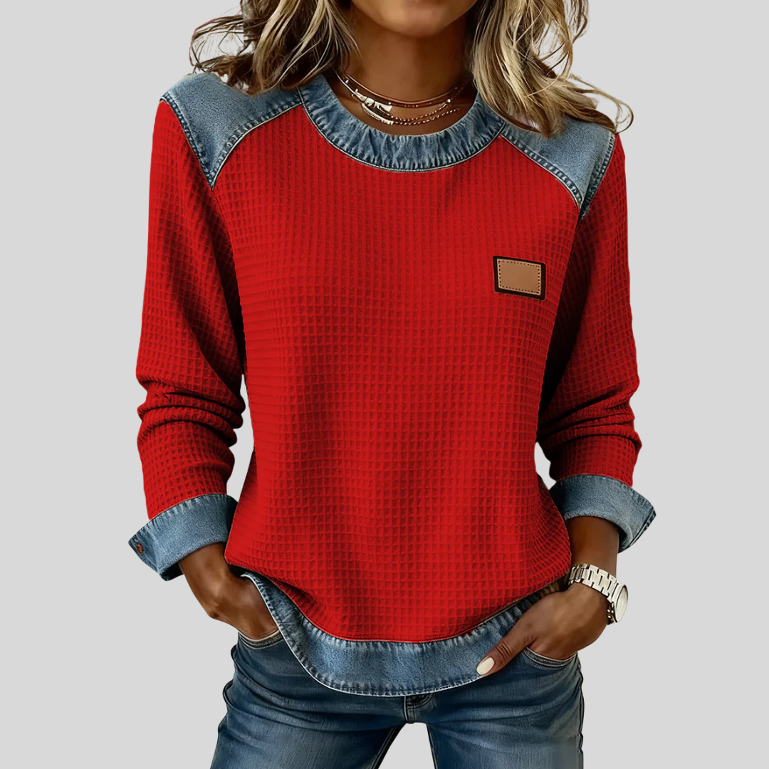 Diede | Sportieve Sweater met Contrastdetails