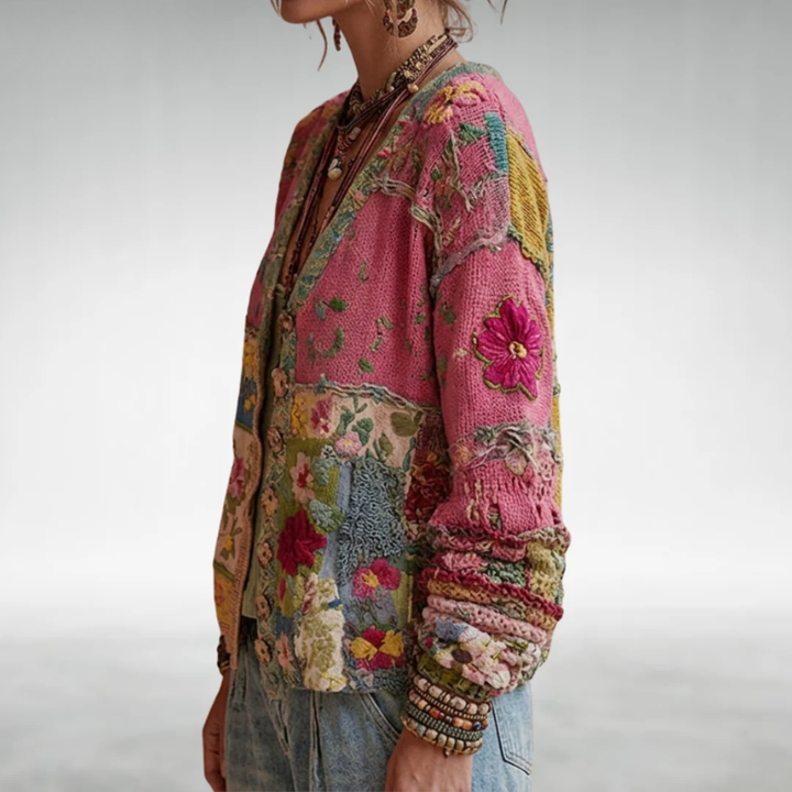 Nolda | Bloemrijk Boho Vest