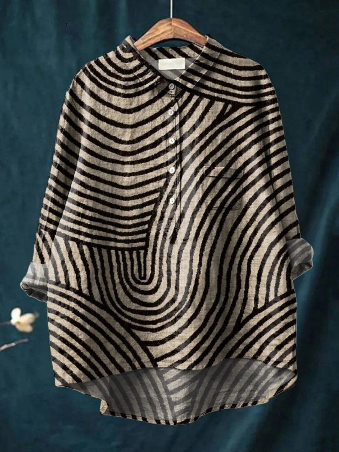 Annie | Grafische Golvende Blouse