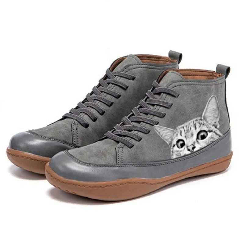 Esther | Comfortabele Kattenprint Sneakers