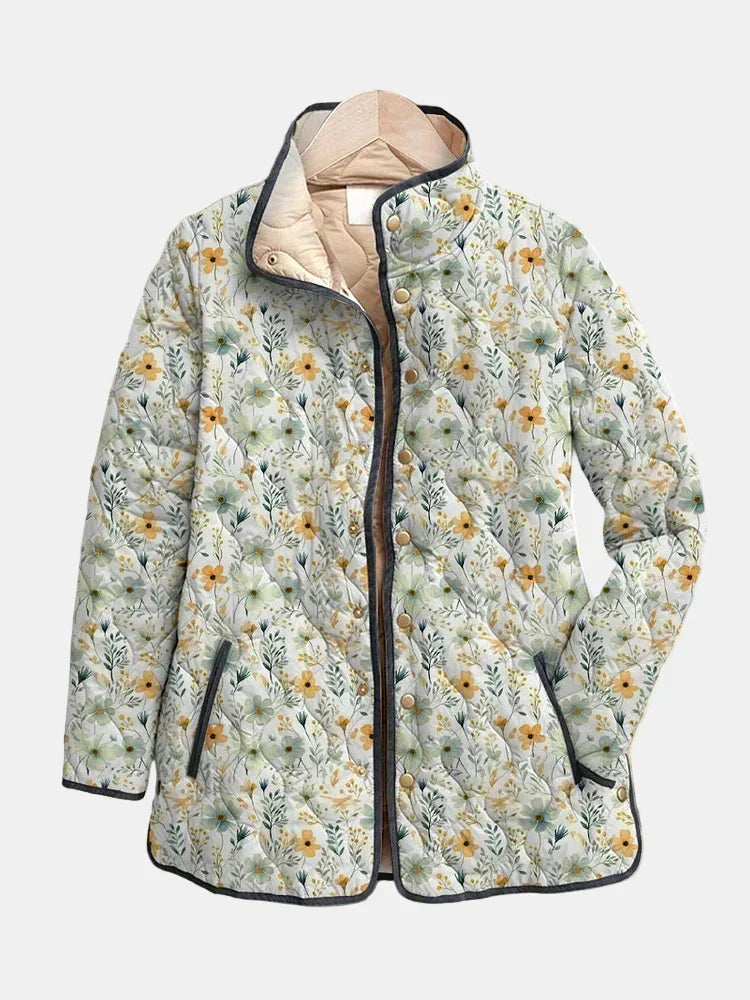 Thea | Gewatteerd Jack met Bloemenprint