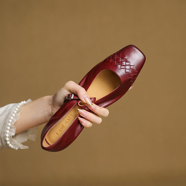 Diny | Elegante Vierkante Bandschoenen